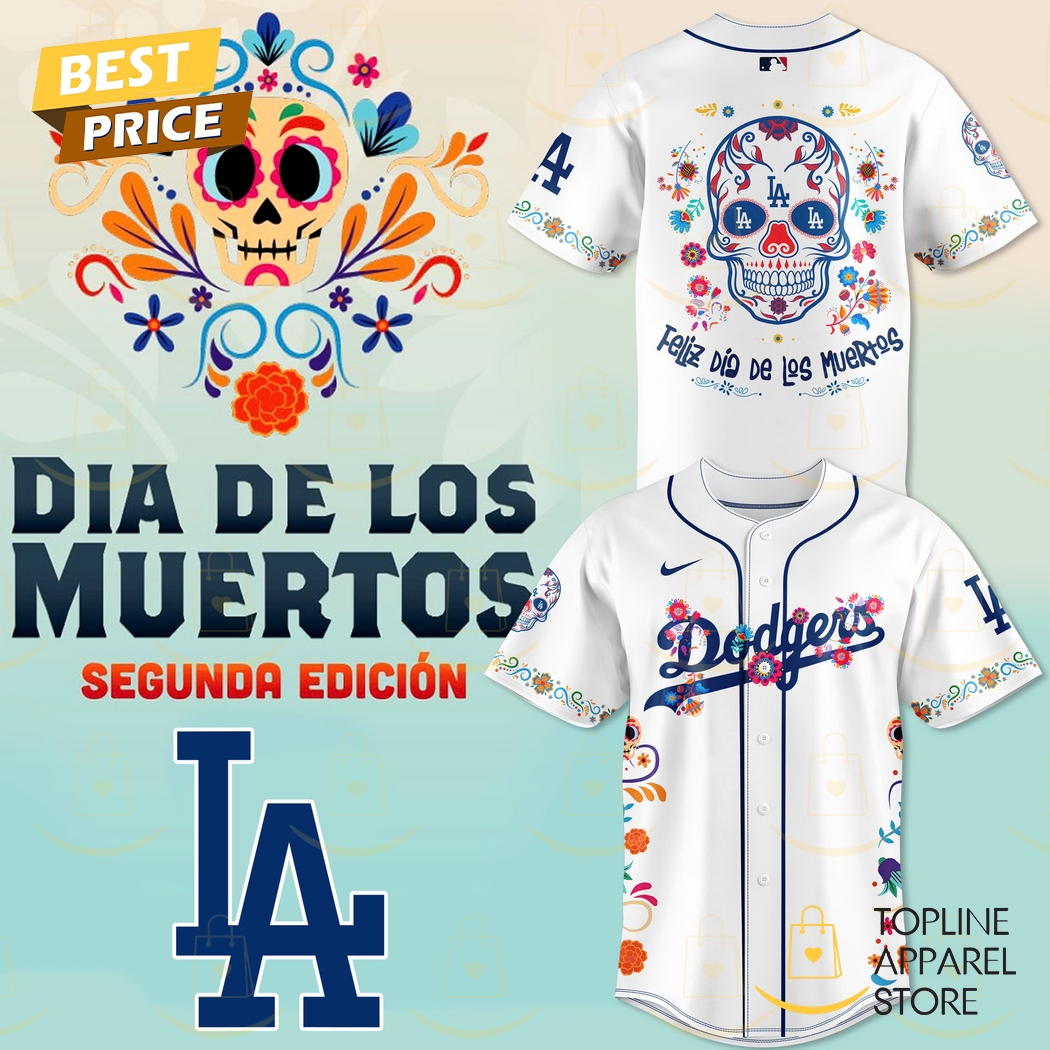 New Los Angeles Dodgers 2024 Dia De Los Muertos Baseball Custom Jersey Fan Gift