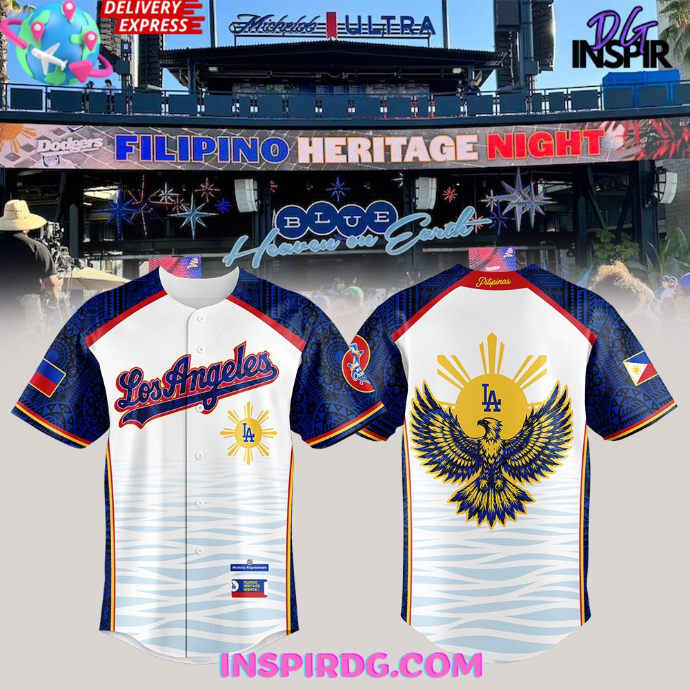 New Los Angeles Dodgers Filipino Heritage Night 2025 Baseball Custom Jersey Fan Gift