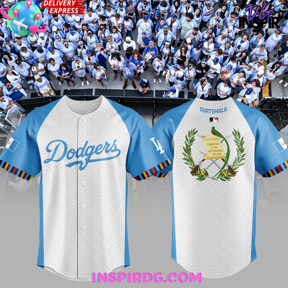 New Los Angeles Dodgers Guatemalan Heritage Night 2024 Baseball Custom Jersey Fan Gift