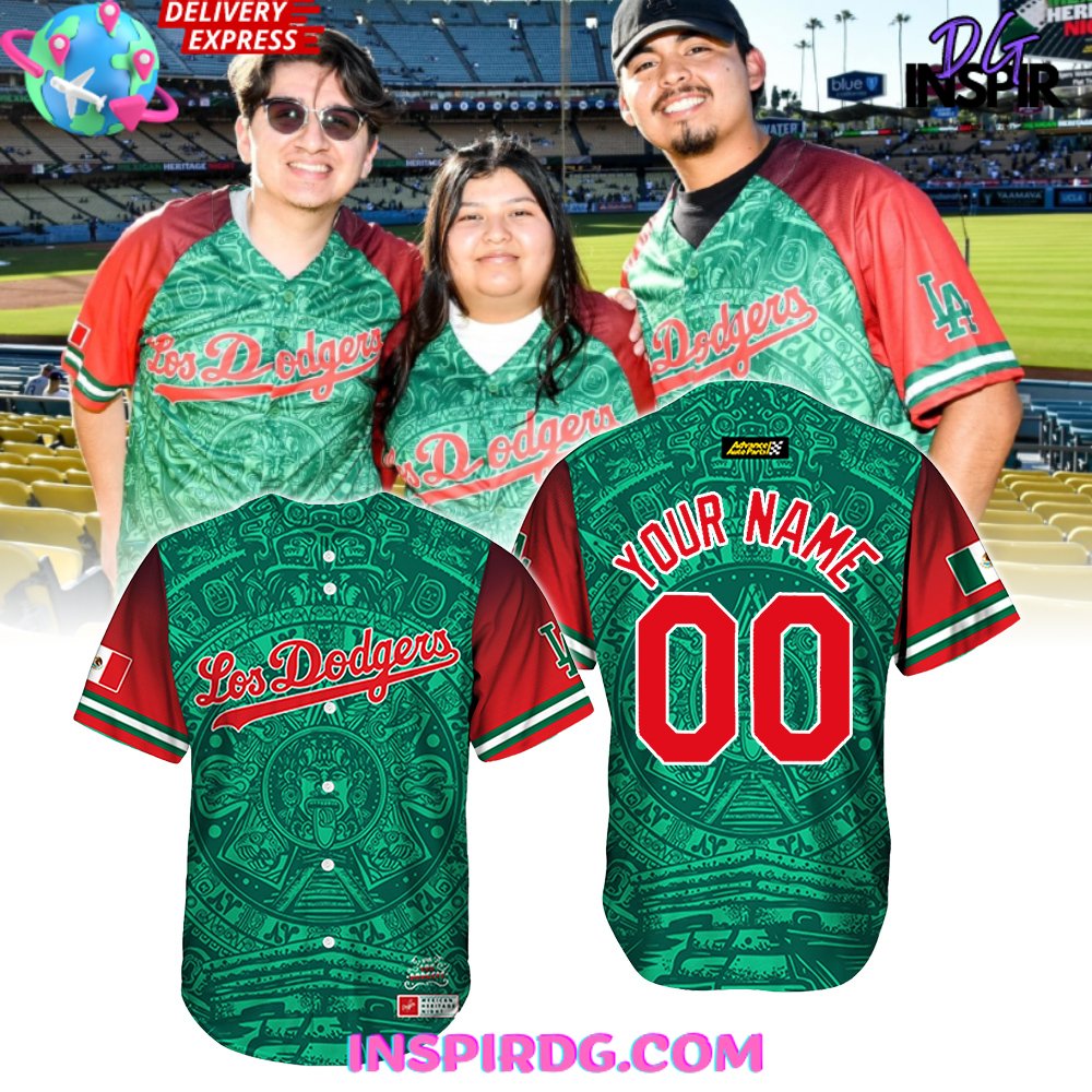 New Los Angeles Dodgers Mexican Heritage 2025 Custom Jersey Fan Gift