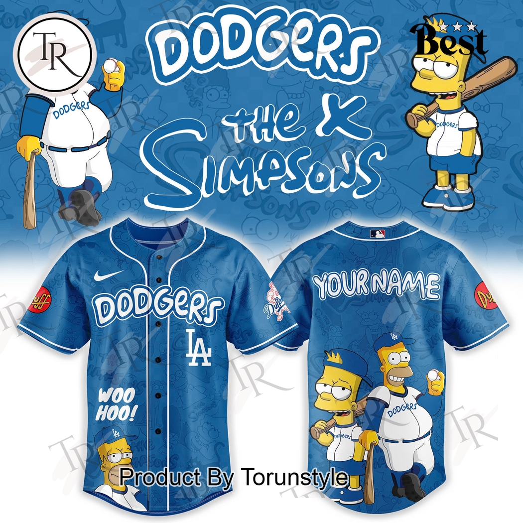 New Los Angeles Dodgers The Simpsons Heritage 2025 Custom Name Baseball Custom Jersey Fan Gift