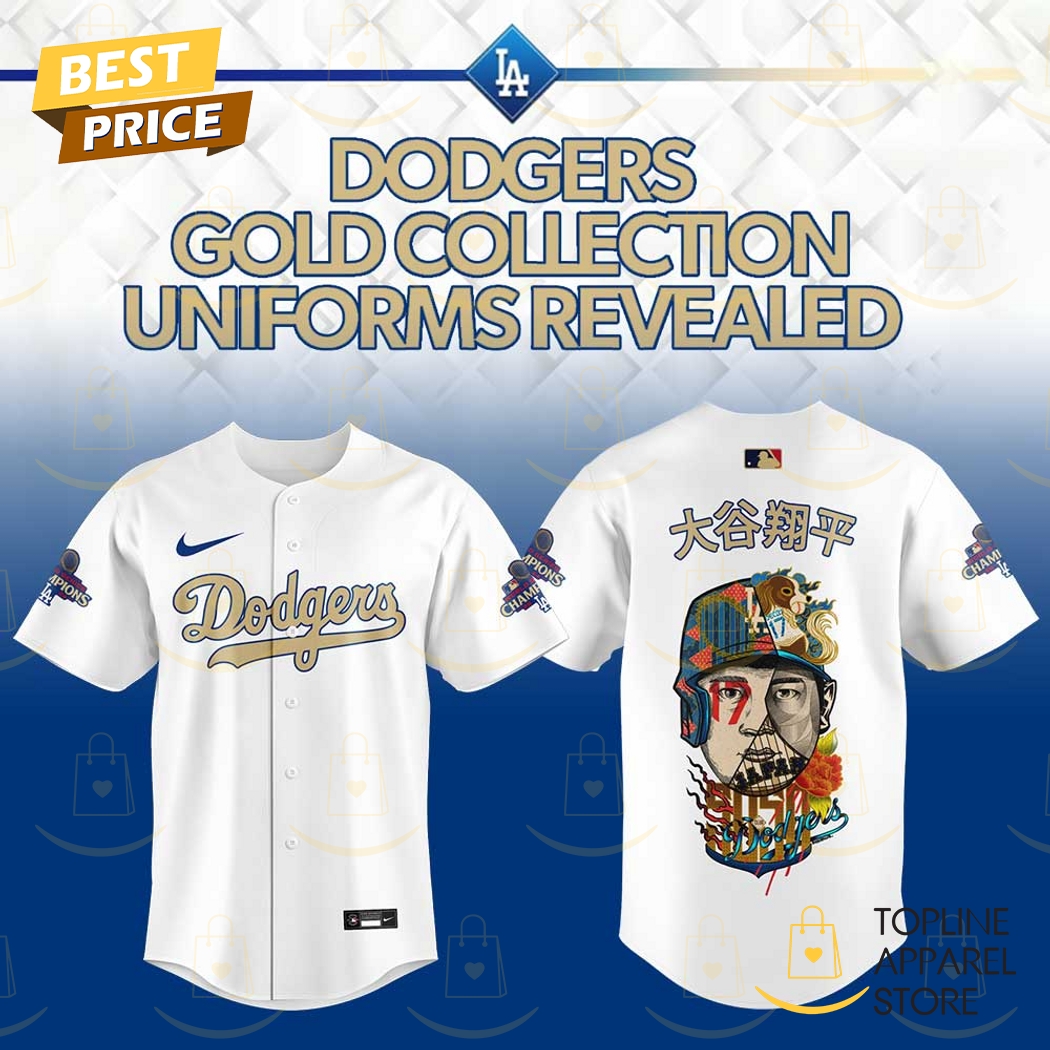 New Los Angeles Dodgers White 2025 Gold Collection Champions Baseball Custom Jersey Fan Gift