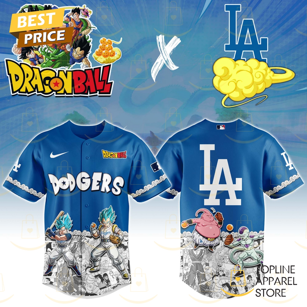 New Los Angeles Dodgers x Dra gon Ball Baseball Custom Jersey Fan Gift