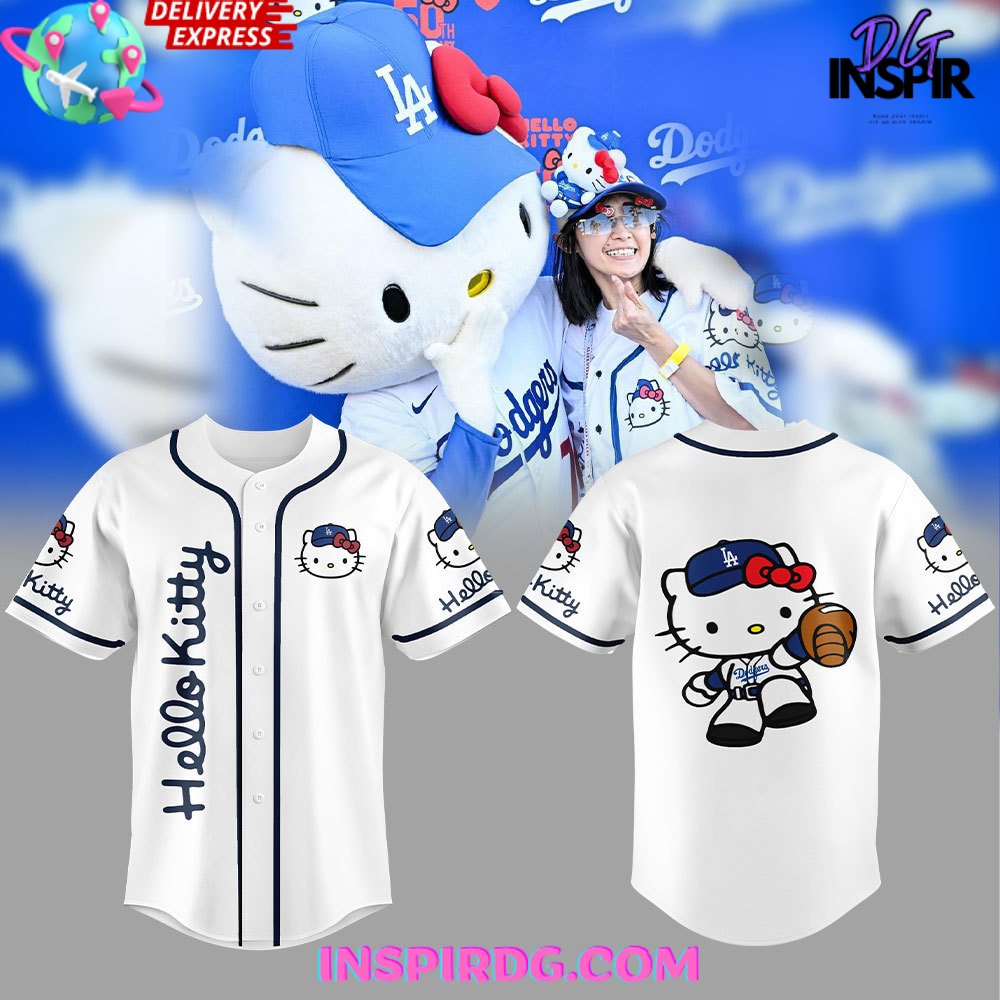 New Los Angeles Dodgers x Hello Kitty 2024 Baseball Custom Jersey Fan Gift