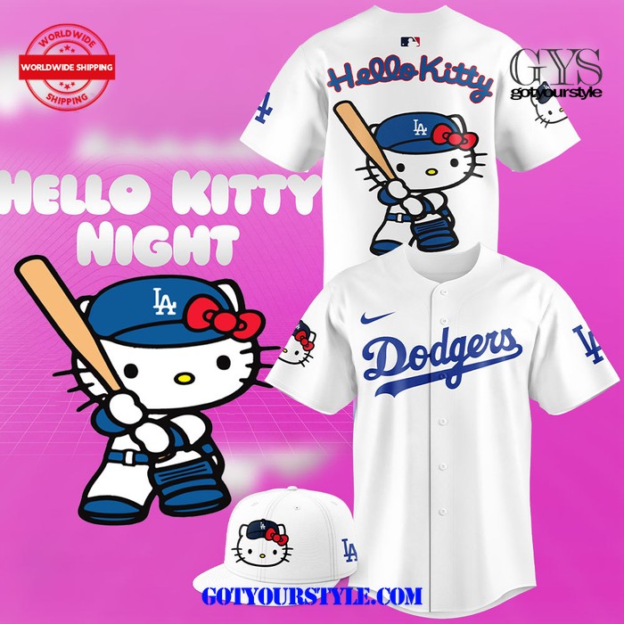 New Los Angeles Dodgers x Hello Kitty Special 2024 Baseball Custom Jersey Fan Gift