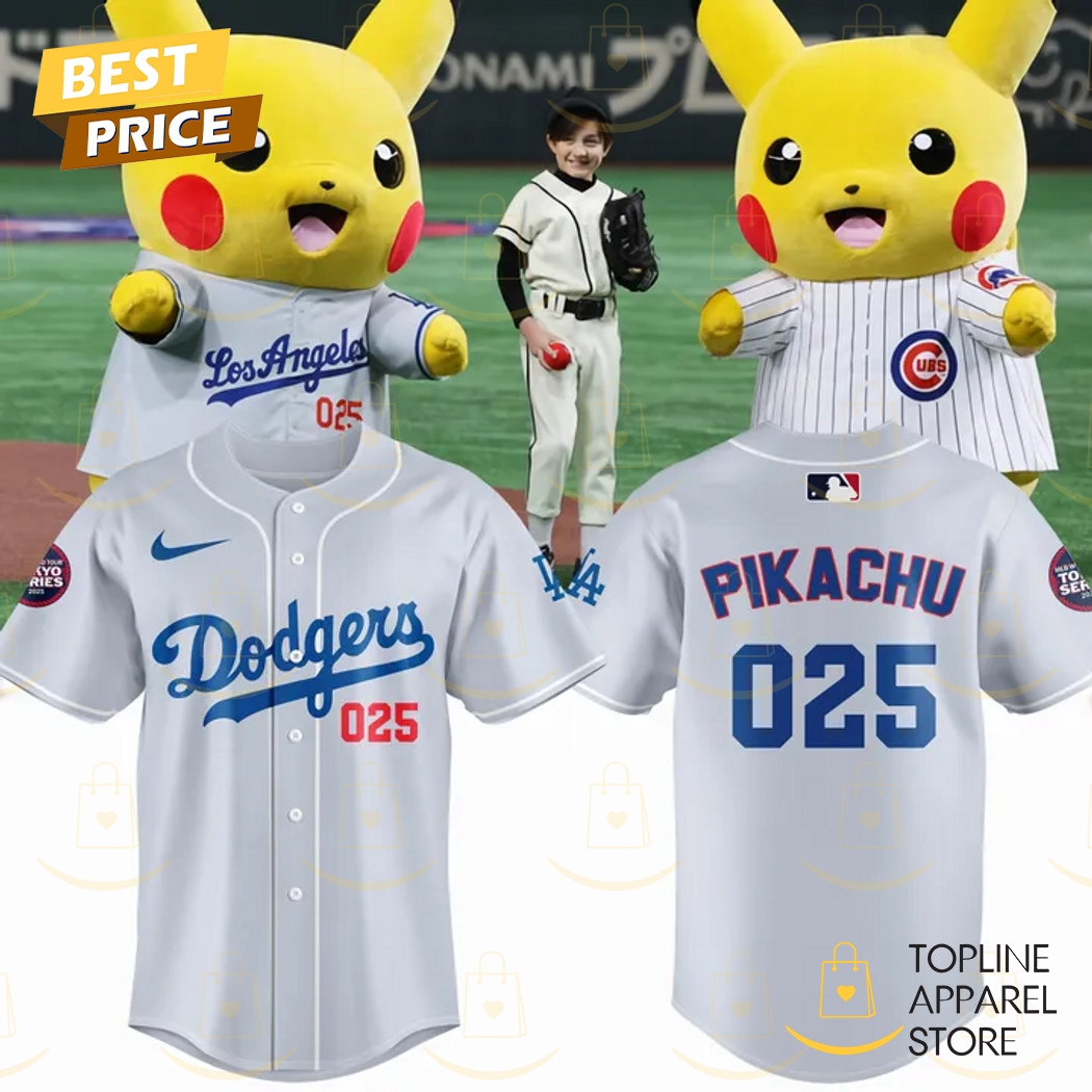 New Los Angeles Dodgers x Pikachu Tokyo Series 2025 Baseball Custom Jersey Fan Gift
