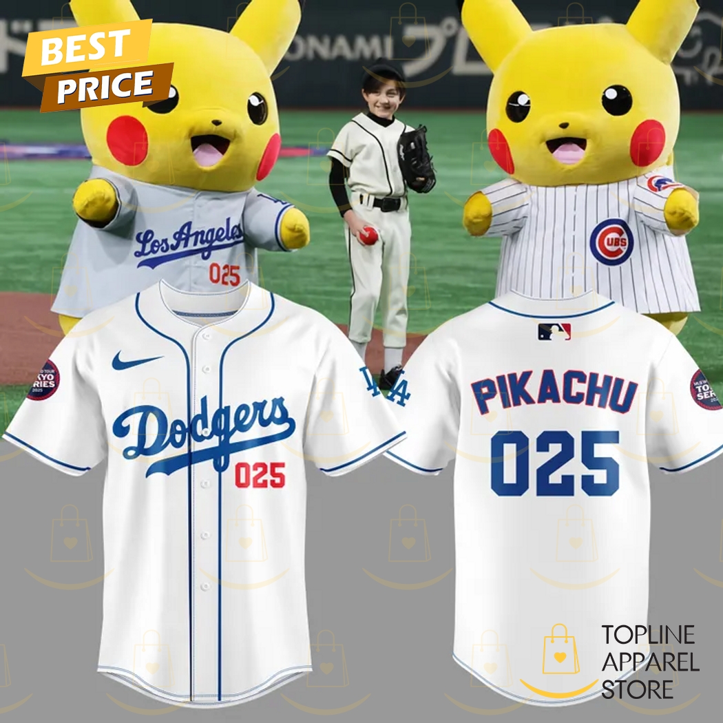 New Los Angeles Dodgers x Pikachu Tokyo Series Baseball Custom Jersey Fan Gift