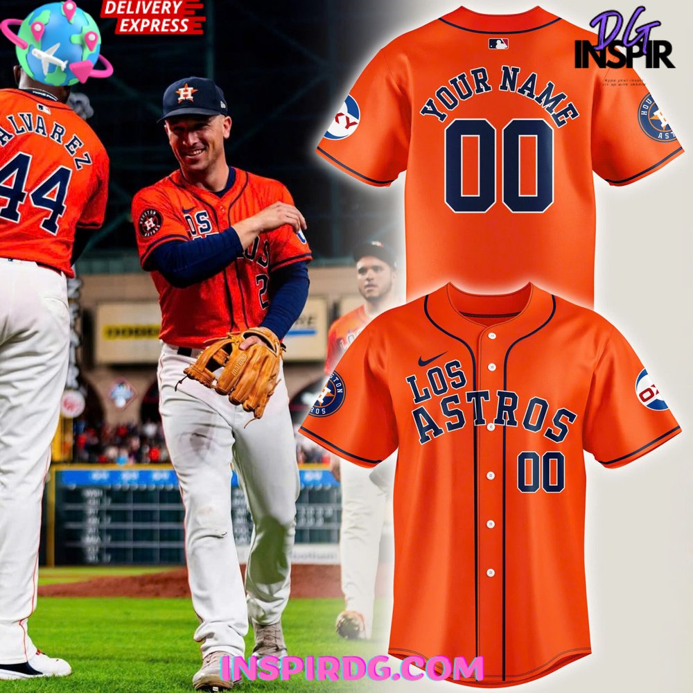 New Los Houston Astros Custom Baseball Custom Jersey Fan Gift
