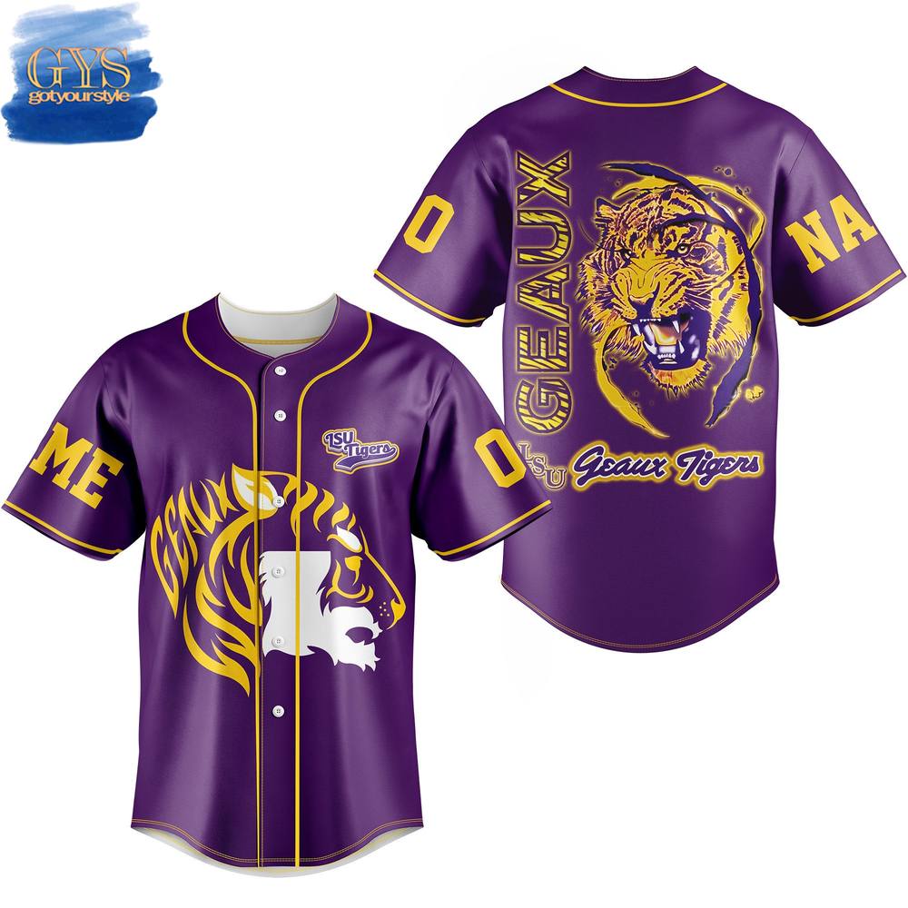 New LSU Tigers Personalization Special Baseball Custom Jersey Fan Gift
