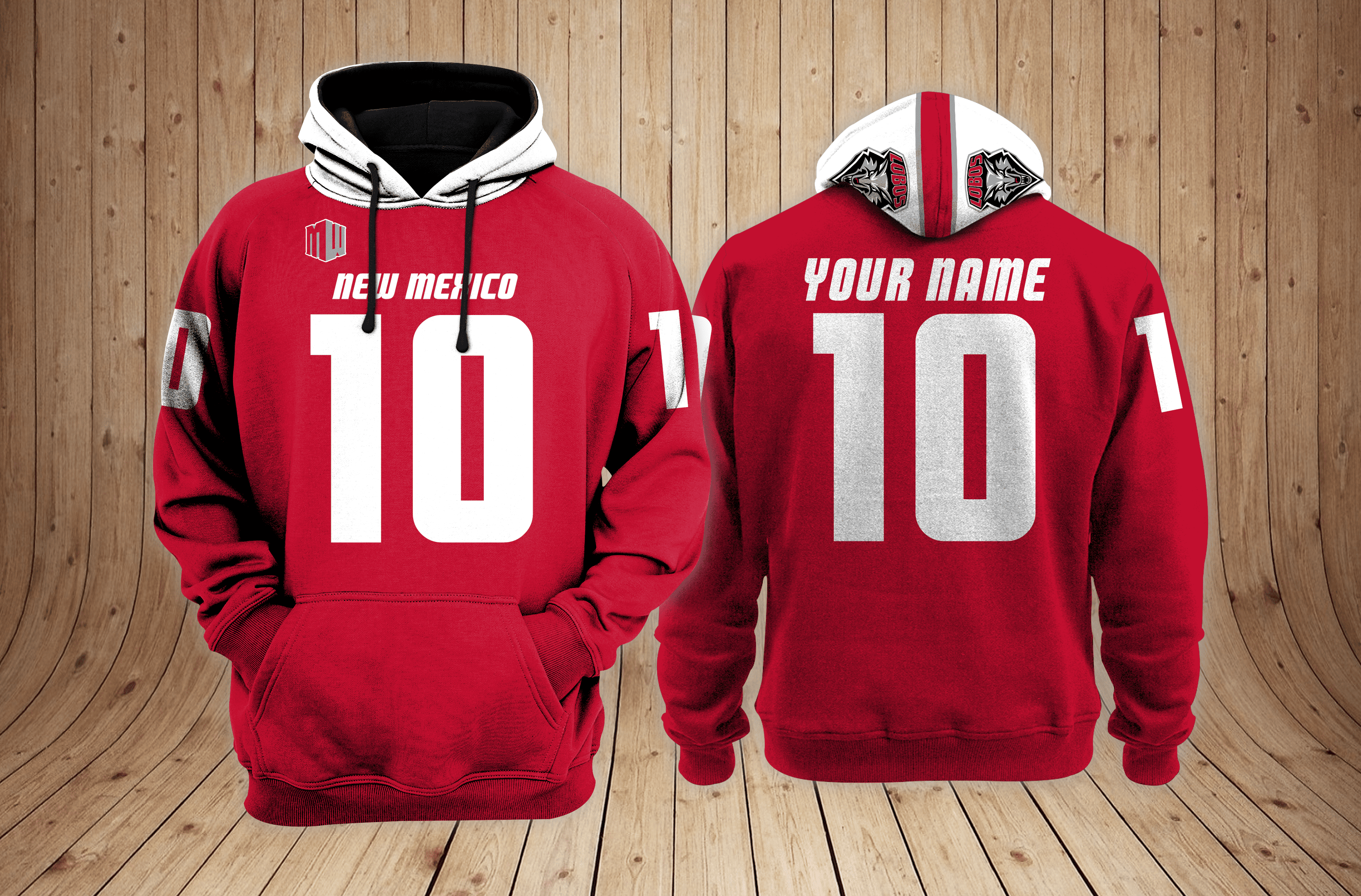New Mexico Lobos Football Custom 3D printed Sweatshirt Hoodie Zipped Hoodie