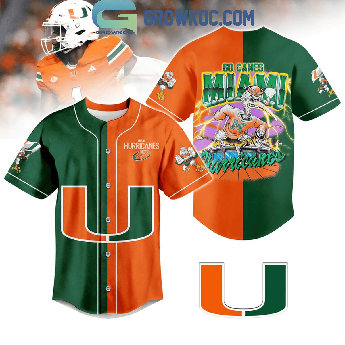 New Miami Hurricanes Go Canes Halloween 2024 Personalized Baseball Custom Jersey Fan Gift