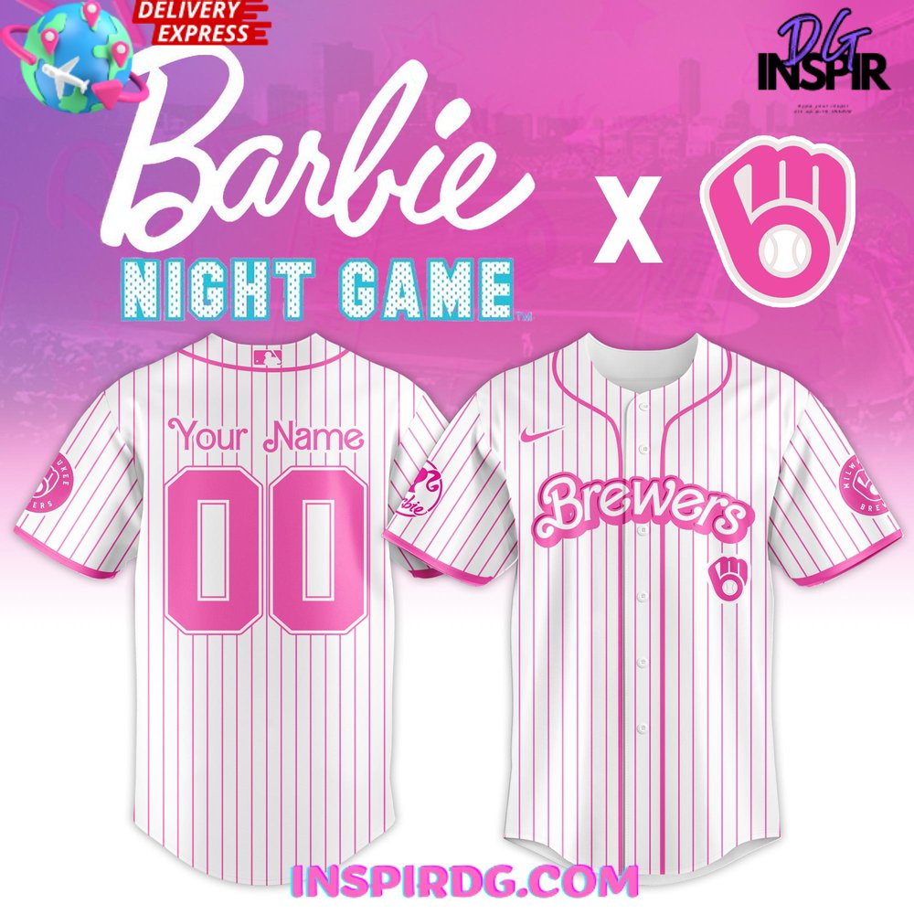 New Milwaukee Brewers x Barbie Night Game 2025 Baseball Custom Jersey Fan Gift