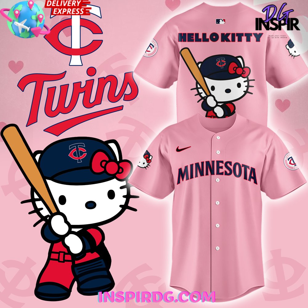 New Minnesota Twins x Hello Kitty 2024 Baseball Custom Jersey Fan Gift