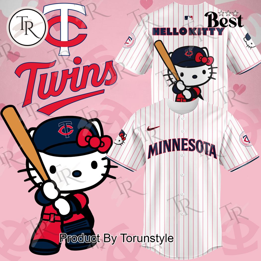 New Minnesota Twins x Hello Kitty Day Baseball Custom Jersey Fan Gift - White