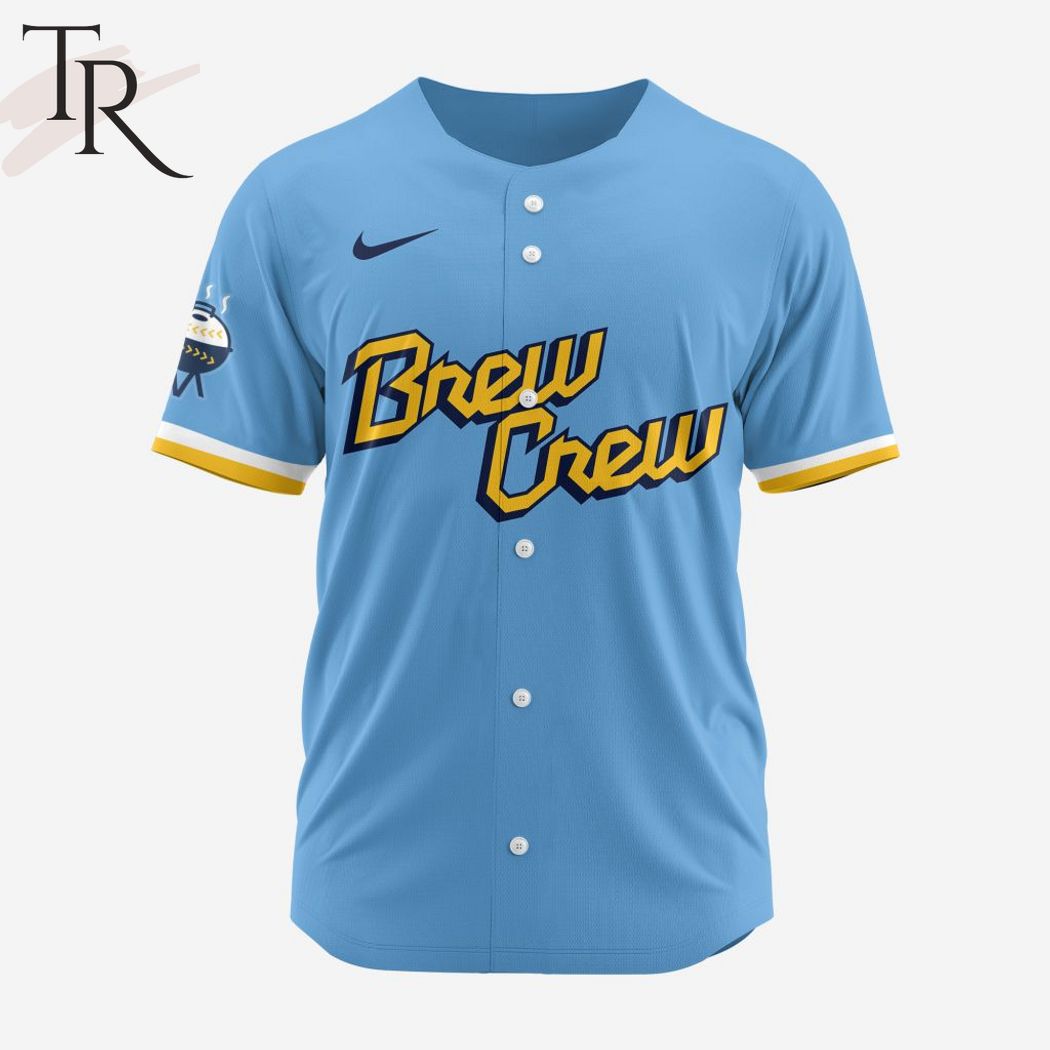 New MLB Milwaukee Brewers Personalized 2024 City Connect Baseball Custom Jersey Fan Gift Design