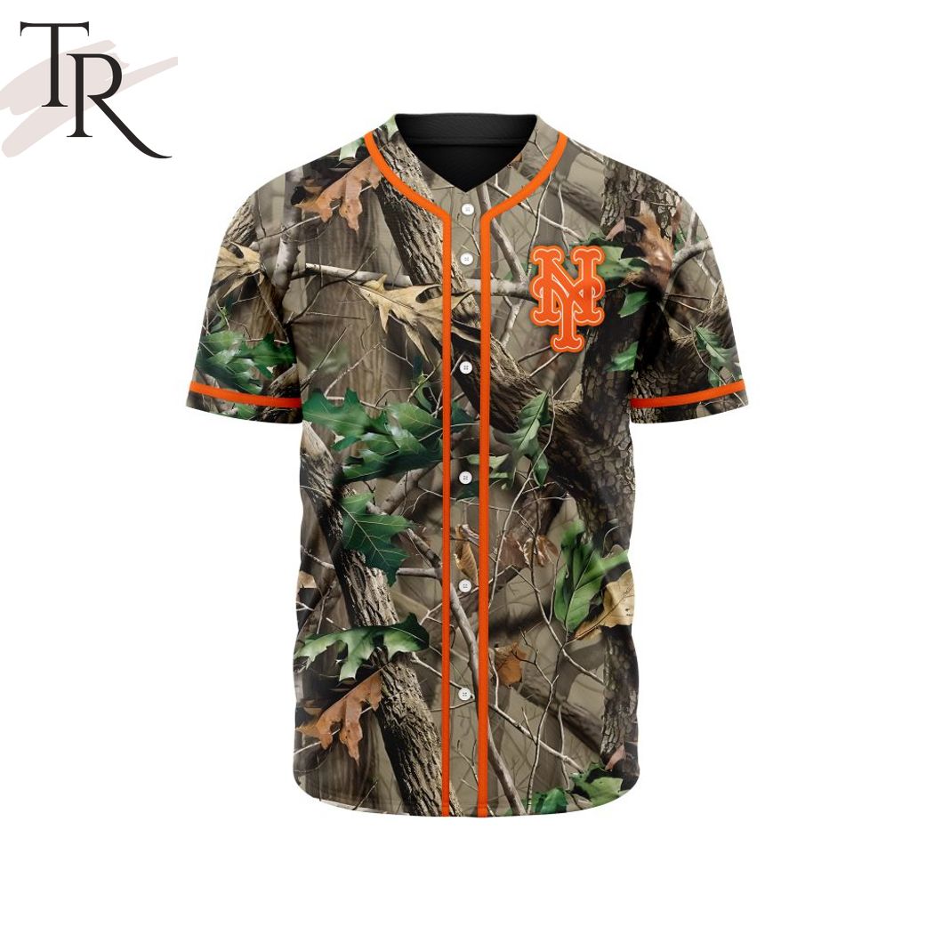 New MLB New York Mets Special Realtree Camo Hunting Baseball Custom Jersey Fan Gift