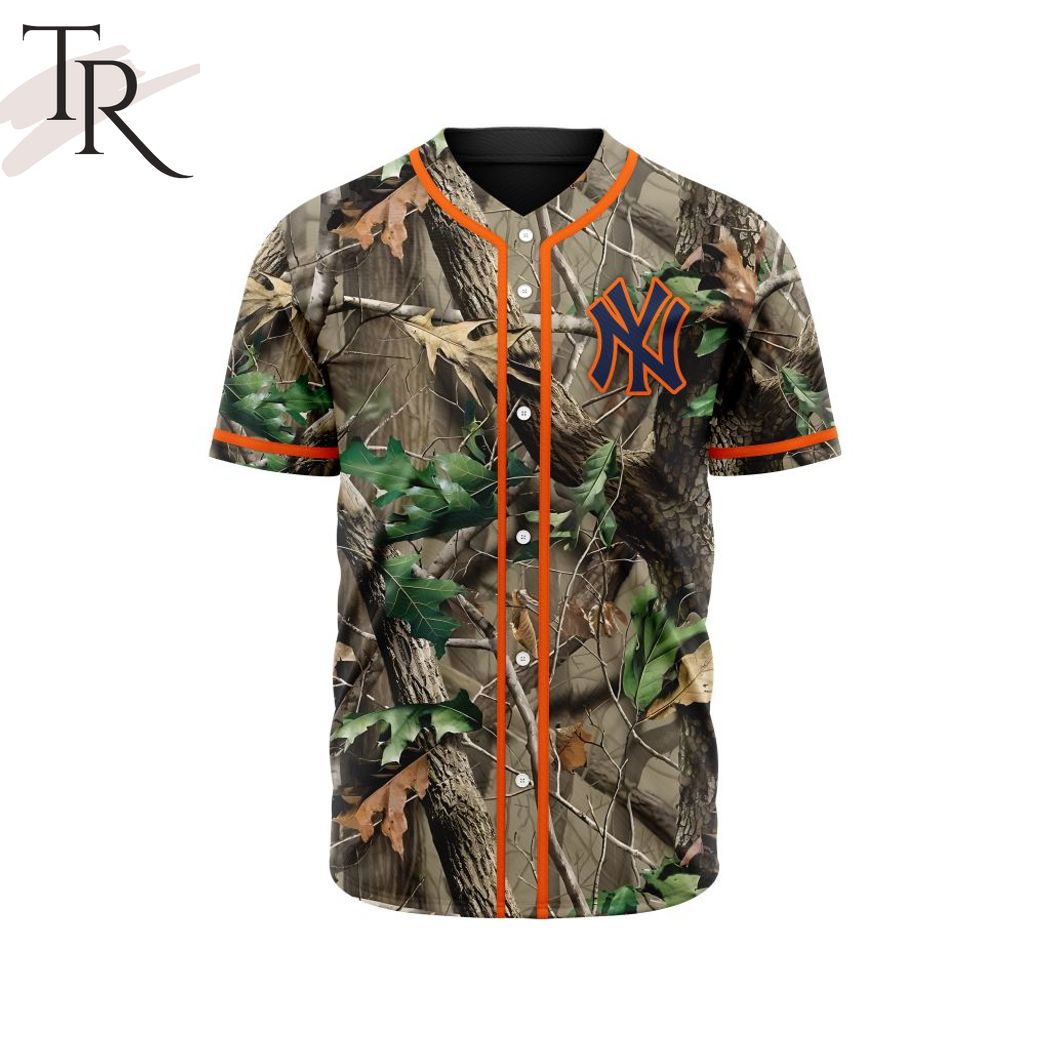 New MLB New York Yankees Special Realtree Camo Hunting Baseball Custom Jersey Fan Gift