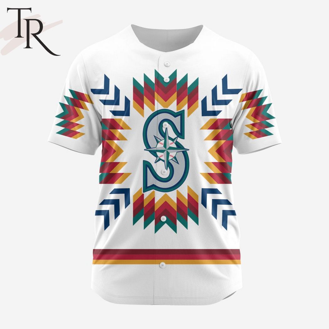New MLB Seattle Mariners Special Native Design Baseball Custom Jersey Fan Gift