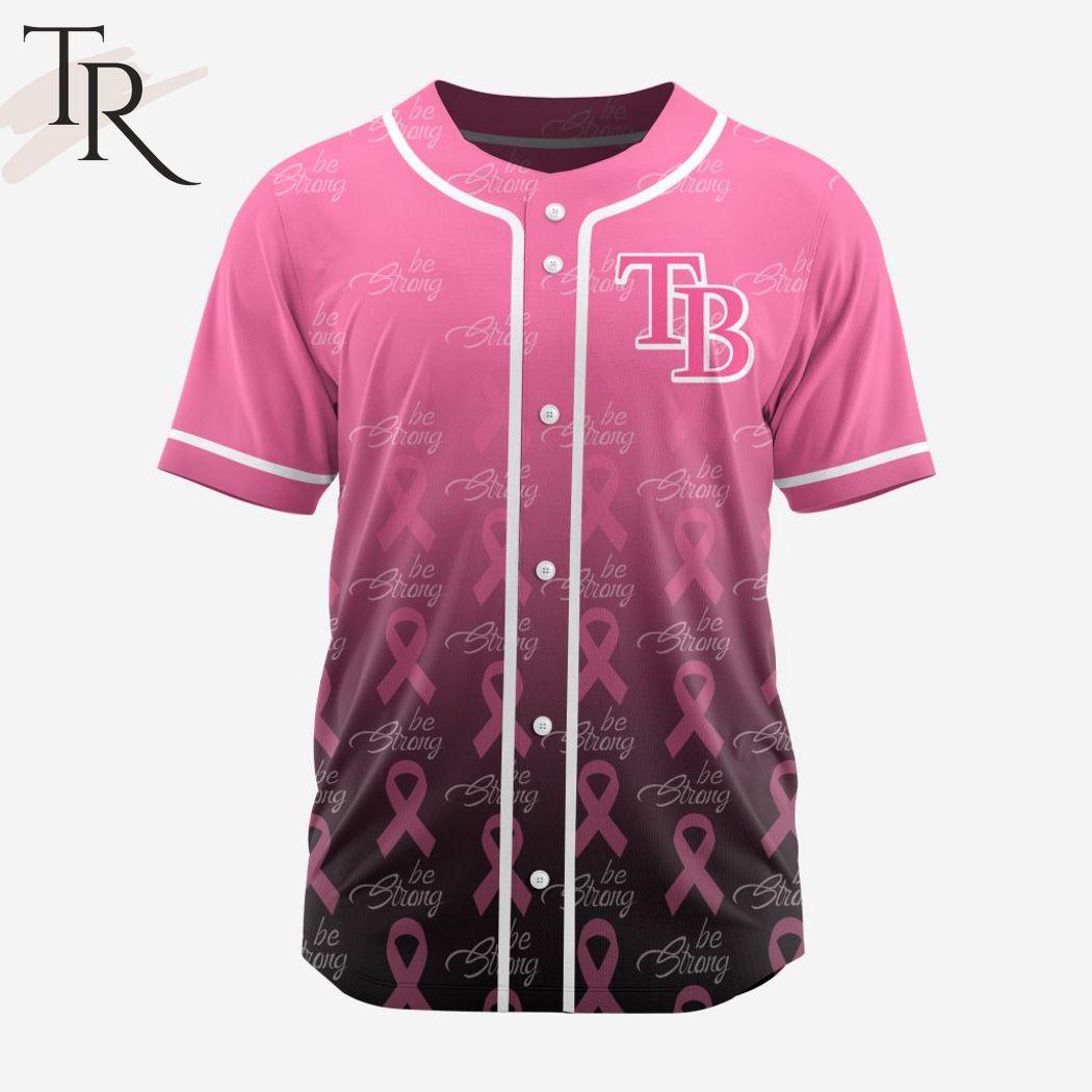 New MLB Tampa Bay Rays Special Pink Design Fight Breast Cancer Baseball Custom Jersey Fan Gift