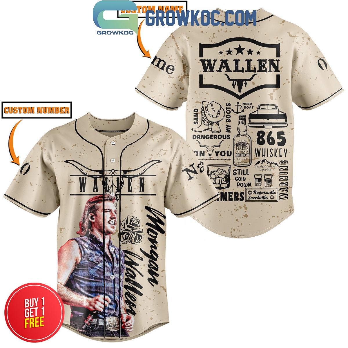 New Morgan Wallen 7 Summers 865 Whiskey Personalized Baseball Custom Jersey Fan Gift