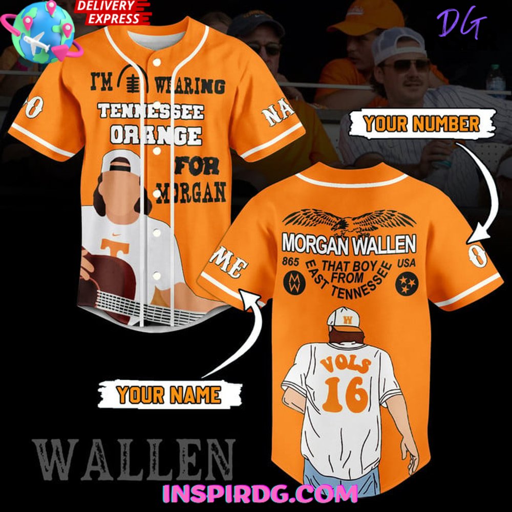 New Morgan Wallen Tennessee Volunteers Baseball Custom Jersey Fan Gift