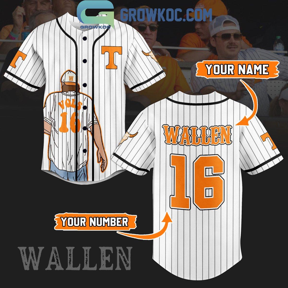 New Morgan Wallen Tennessee Volunteers Fan Personalized Baseball Custom Jersey Fan Gift