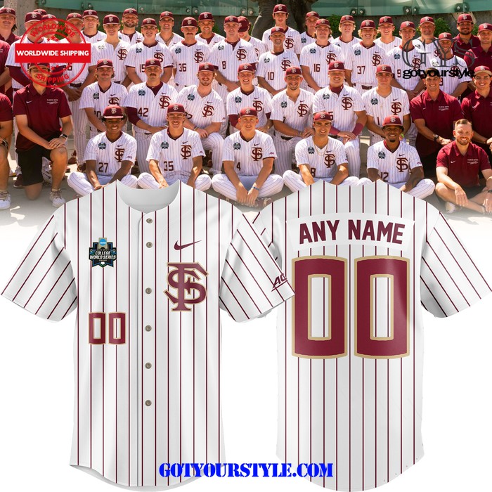 New NCAA Florida State Seminoles Customize Baseball Custom Jersey Fan Gift