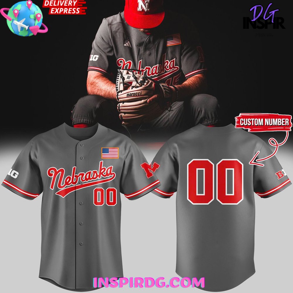 New Nebraska Cornhuskers 2025 Gray Baseball Custom Jersey Fan Gift