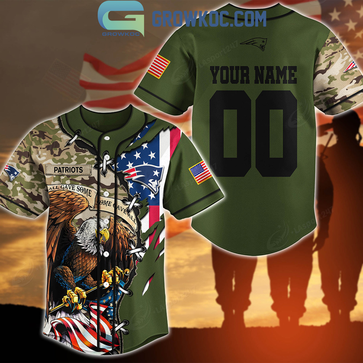 New New England Patriots Veteran Proud Of America Personalized Baseball Custom Jersey Fan Gift
