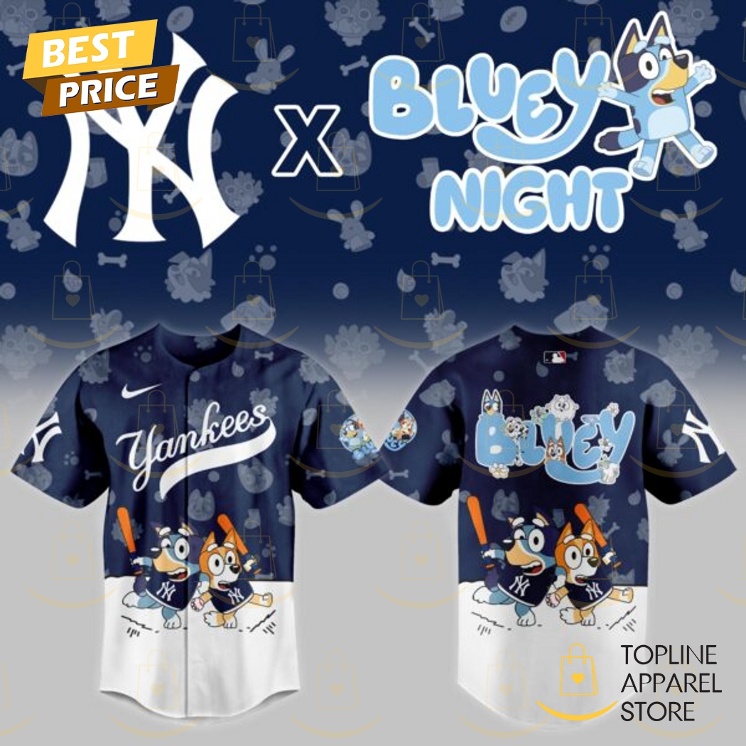 New New York Yankees 2025 Bluey Night Baseball Custom Jersey Fan Gift