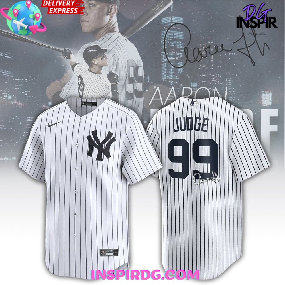 New New York Yankees Aaron Judge Signature Baseball Custom Jersey Fan Gift