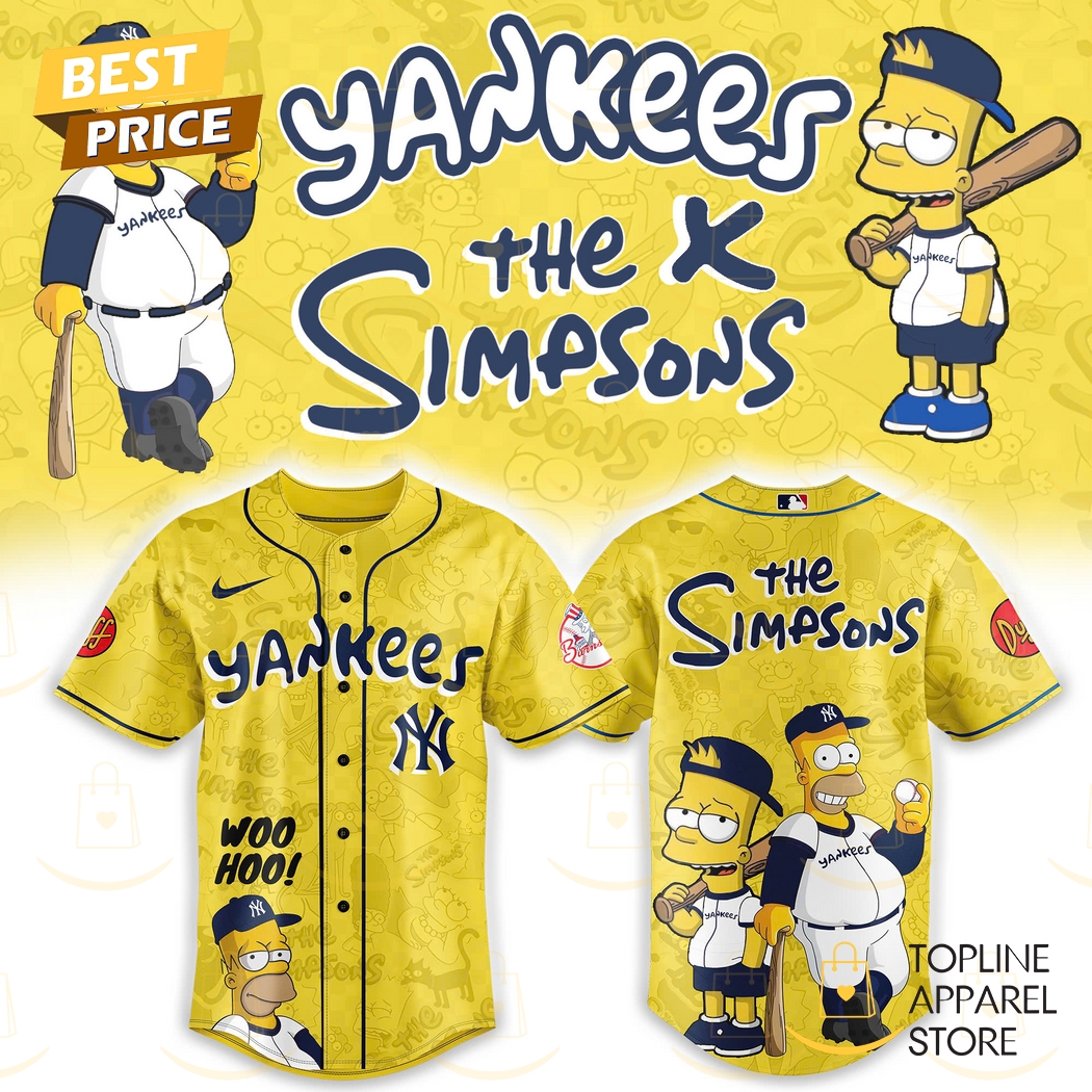 New New York Yankees x The Simpsons Heritage Baseball Custom Jersey Fan Gift