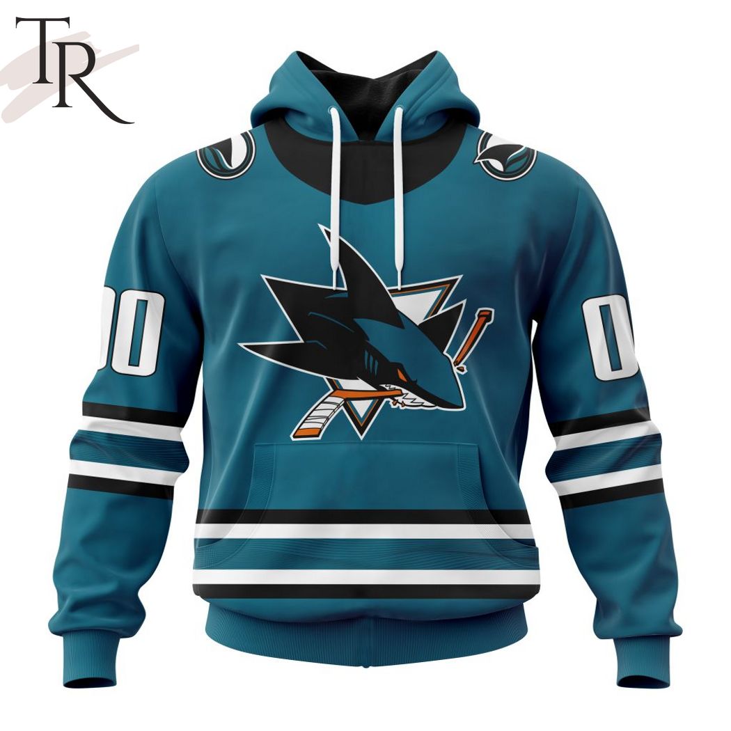 New NHL San Jose Sharks Personalized 2023 Home Kits Hoodie
