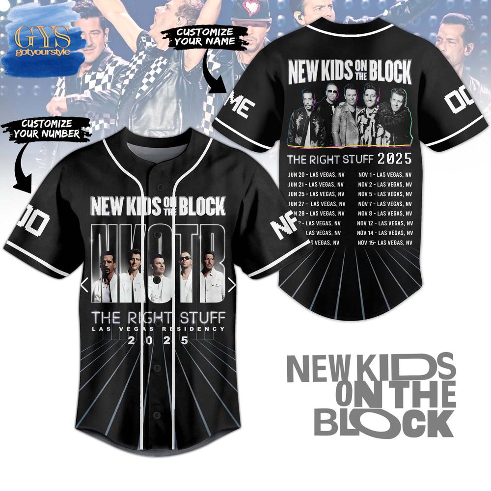 New NKOTB 2025 The Right Stuff Tour Baseball Custom Jersey Fan Gift