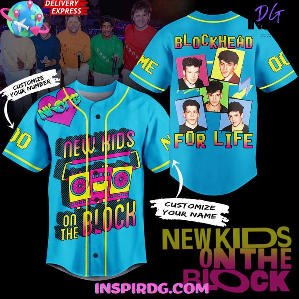 New NKOTB Blockhead For Life Custom Custom Jersey Fan Gift Shirt
