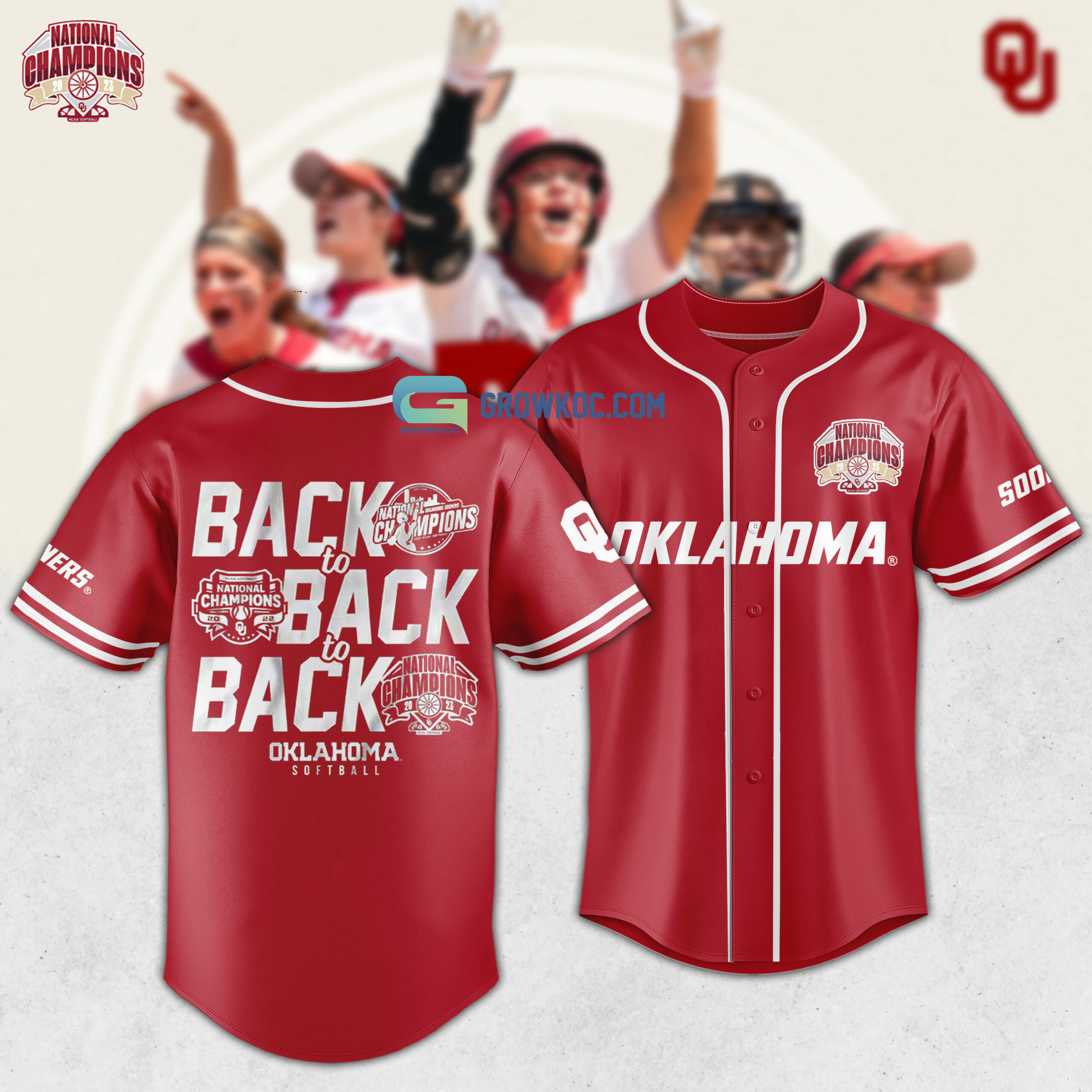 New Oklahoma Sooners 7x National Champions Baseball Custom Jersey Fan Gift