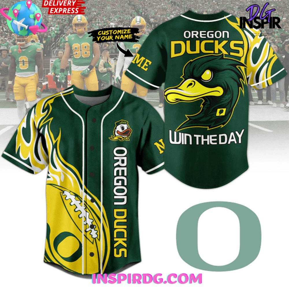 New Oregon Ducks Win The Day Baseball Custom Jersey Fan Gift