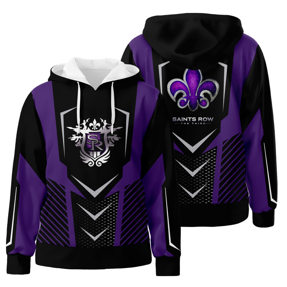 New Orleans Saints Row 3D All Over Print Hoodie Zip-Up Hoodie