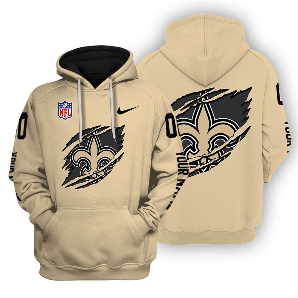 New Orleans Saints Scratch Logo NFL 3D Hoodie Version 115