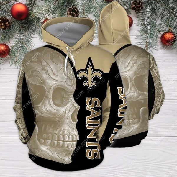 New Orleans Saints Sugar Skull Hoodie  Zip Hoodie