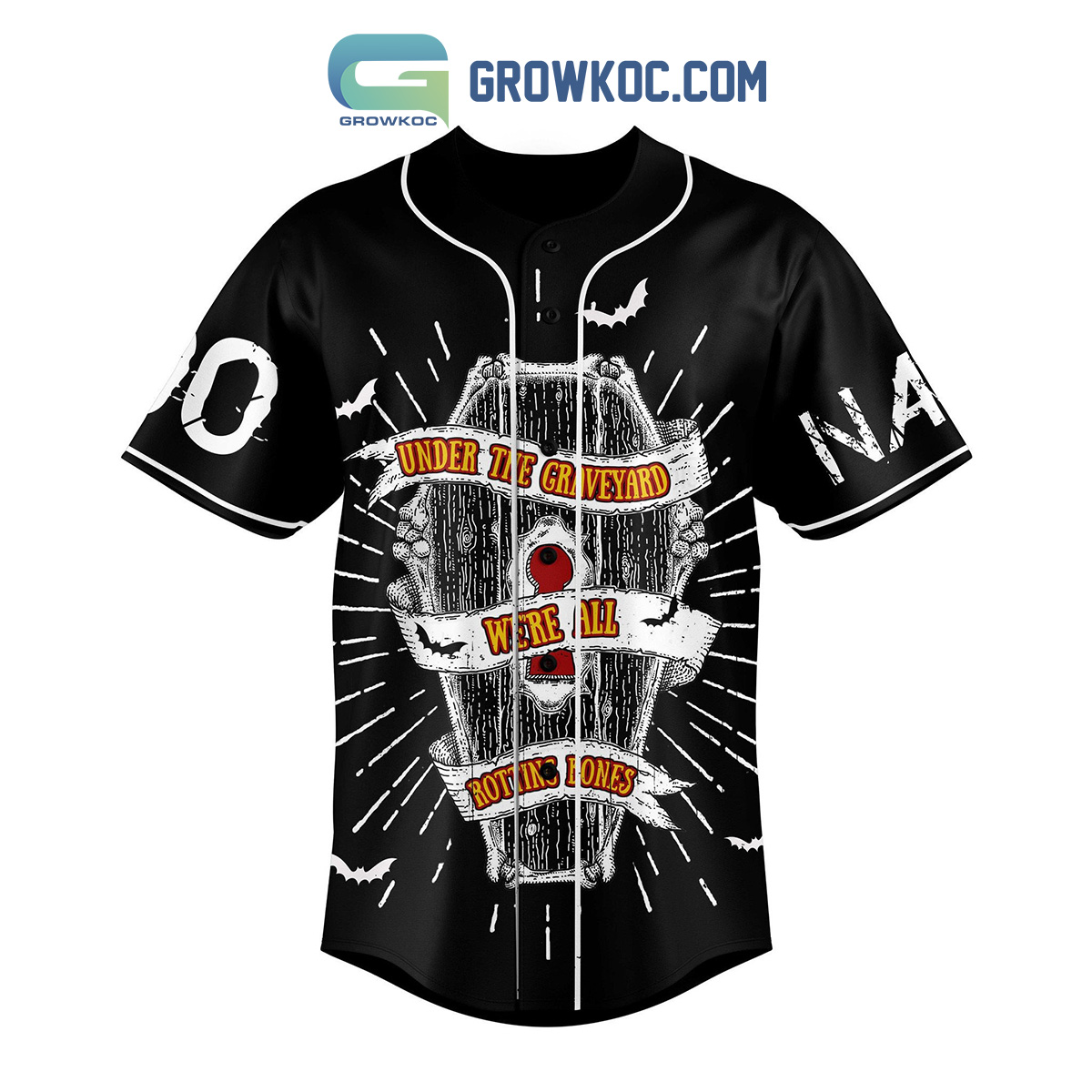 New Ozzy Osbourne Under The Graveyard We're All Rotting Bones Personalized Baseball Custom Jersey Fan Gift