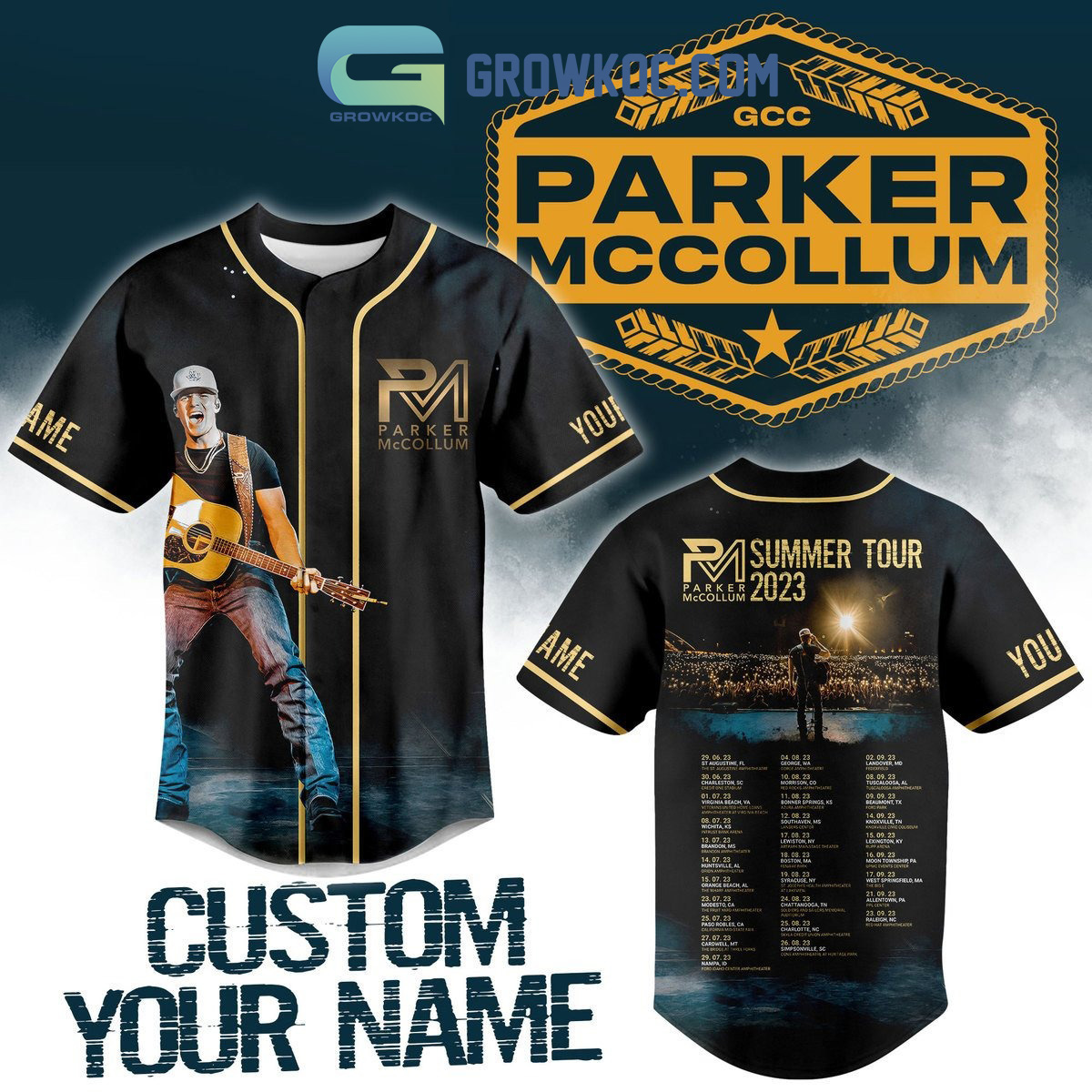 New Parker McCollum Summer Tour 2023 Personalized Baseball Custom Jersey Fan Gift