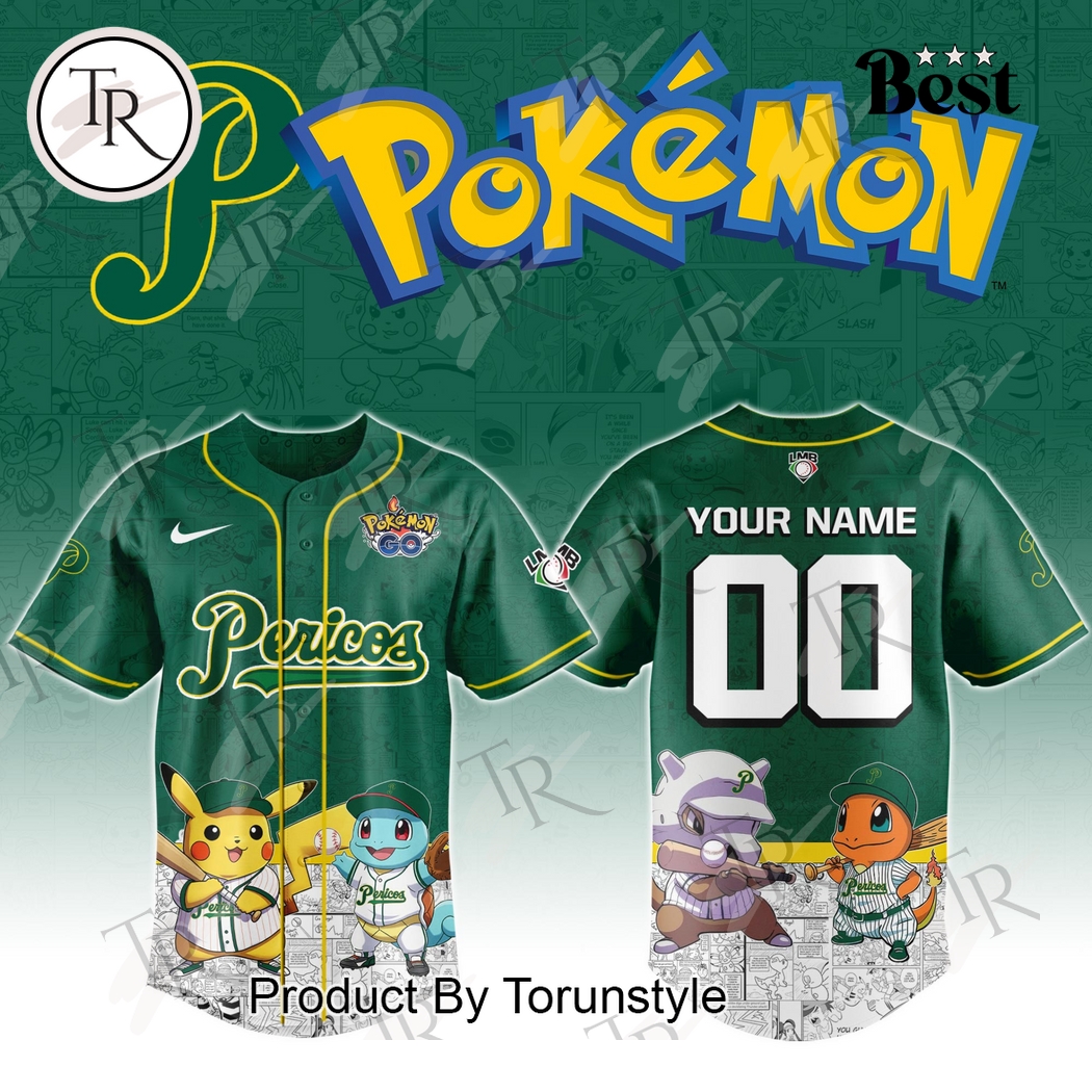 New Pericos De Puebla 2025 Pokemon Custom Name Baseball Custom Jersey Fan Gift