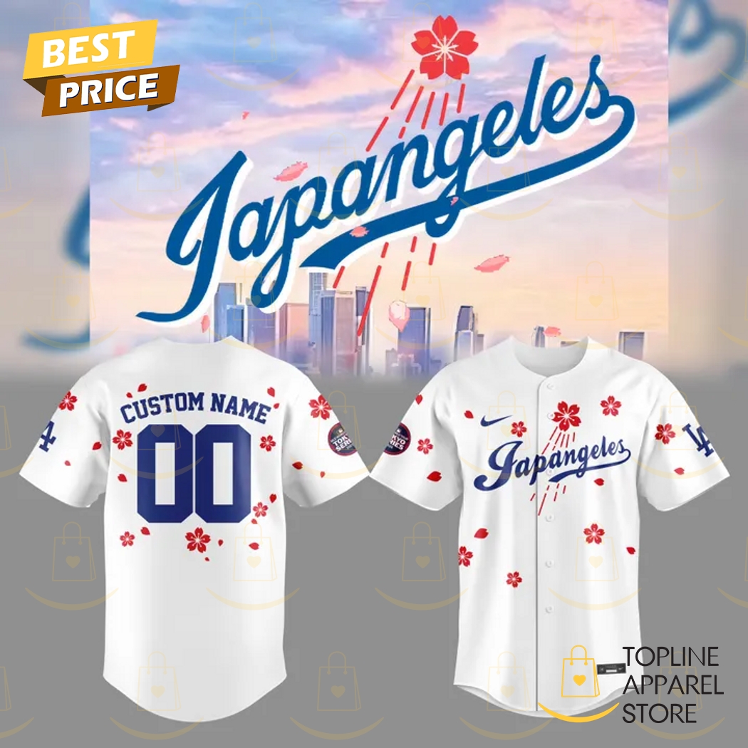 New Personalized Los Angeles Dodgers 2025 Japangeles Cherry Blossom Baseball Custom Jersey Fan Gift