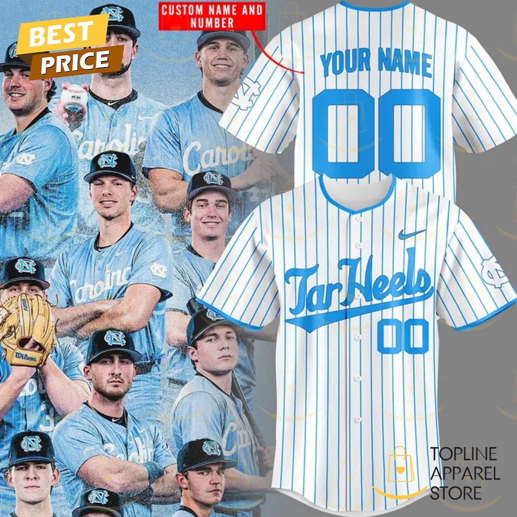 New Personalized North Carolina Tar Heels 2025 Baseball Custom Jersey Fan Gift