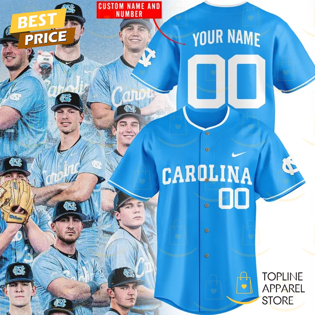 New Personalized North Carolina Tar Heels 2025 Baseball Custom Jersey Fan Gift - Blue