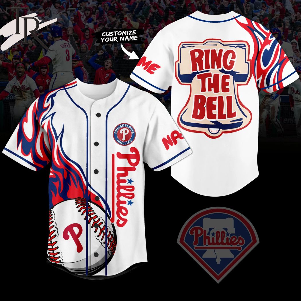 New Personalized Philadelphia Phillies Ring The Bell Baseball Custom Jersey Fan Gift
