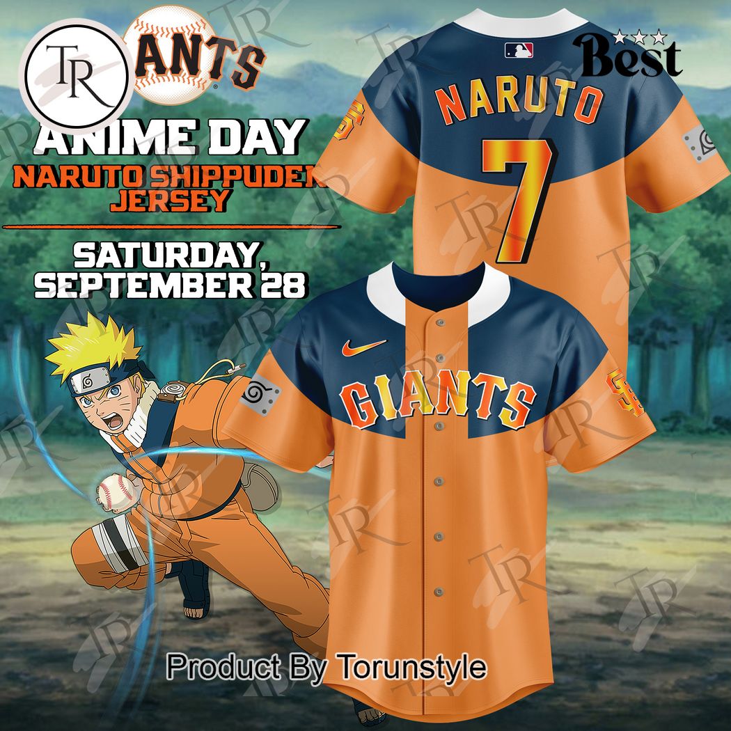 New Personalized San Francisco Giants X Naruto Baseball Custom Jersey Fan Gift