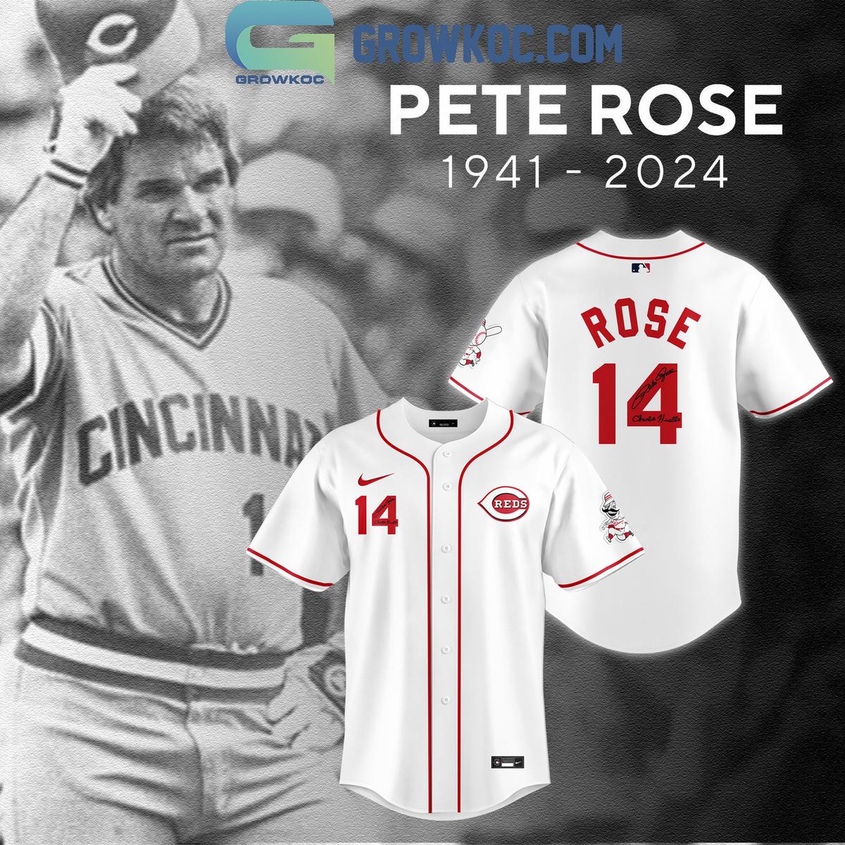 New Pete Rose Cincinnati Reds 1941-2024 Forever Fan Baseball Custom Jersey Fan Gift