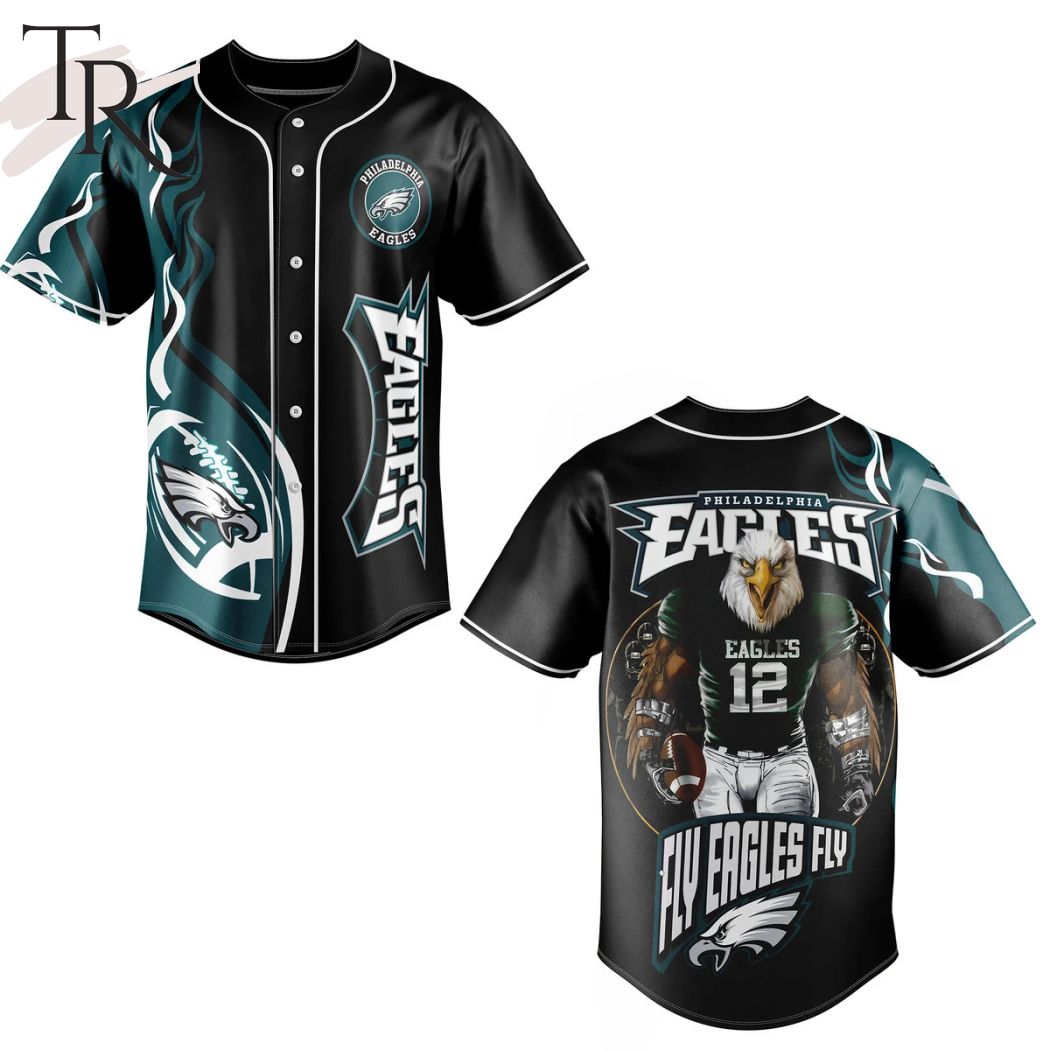 New Philadelphia Eagles Fly Eagles Fly Baseball Custom Jersey Fan Gift